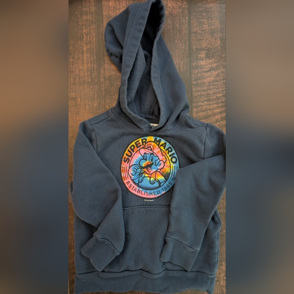 Old Navy Nintendo Super Mario Kids Hoodie - Navy Blue